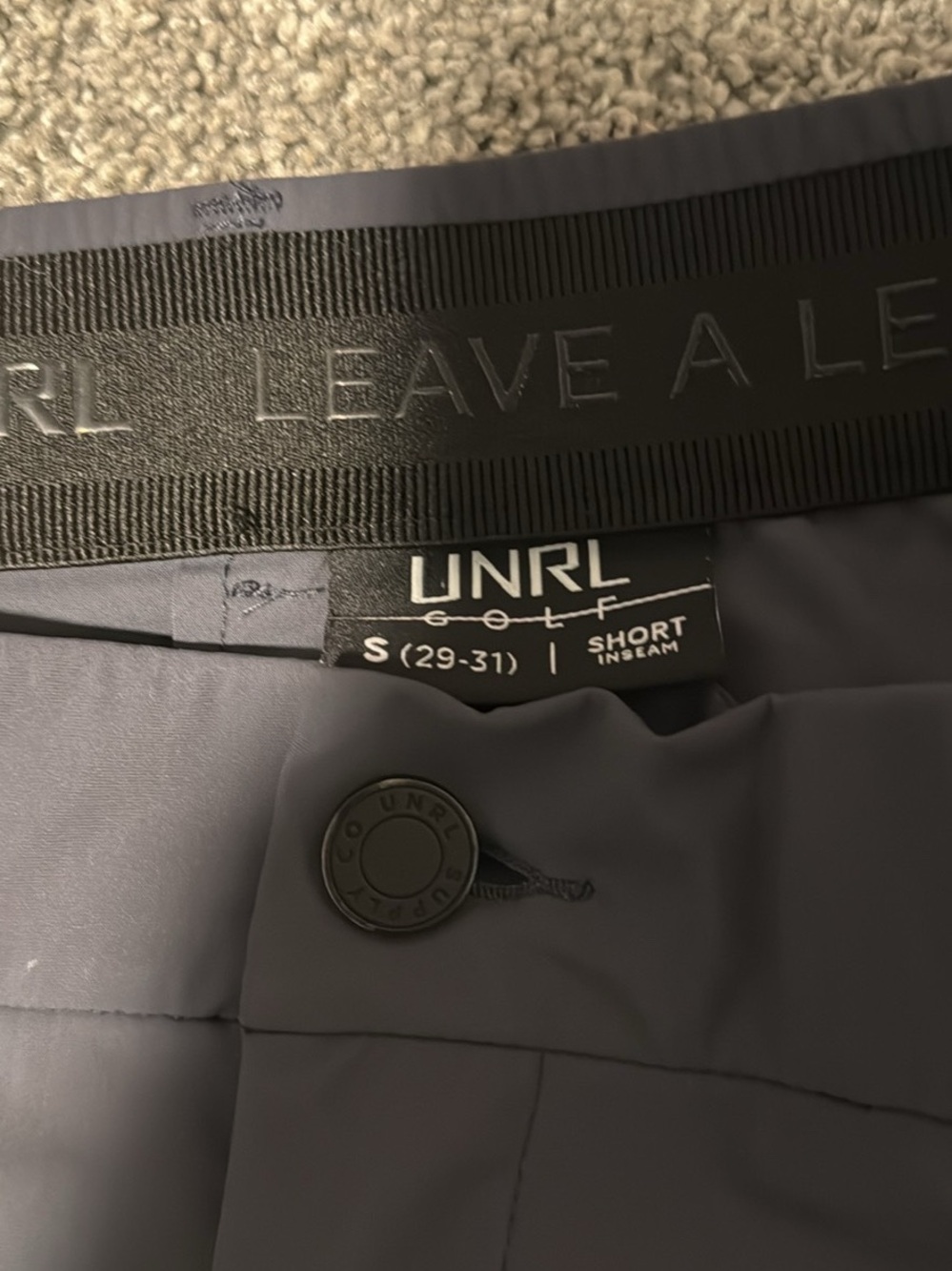 Unrl Golf Men’s Slate Gray Performance Pants - Small (29-31)